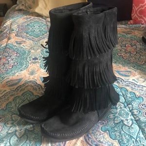 Minnetonka Fringe Boots